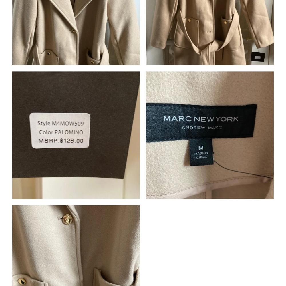 Marc New York Tan Trench Coat Timeless Style
